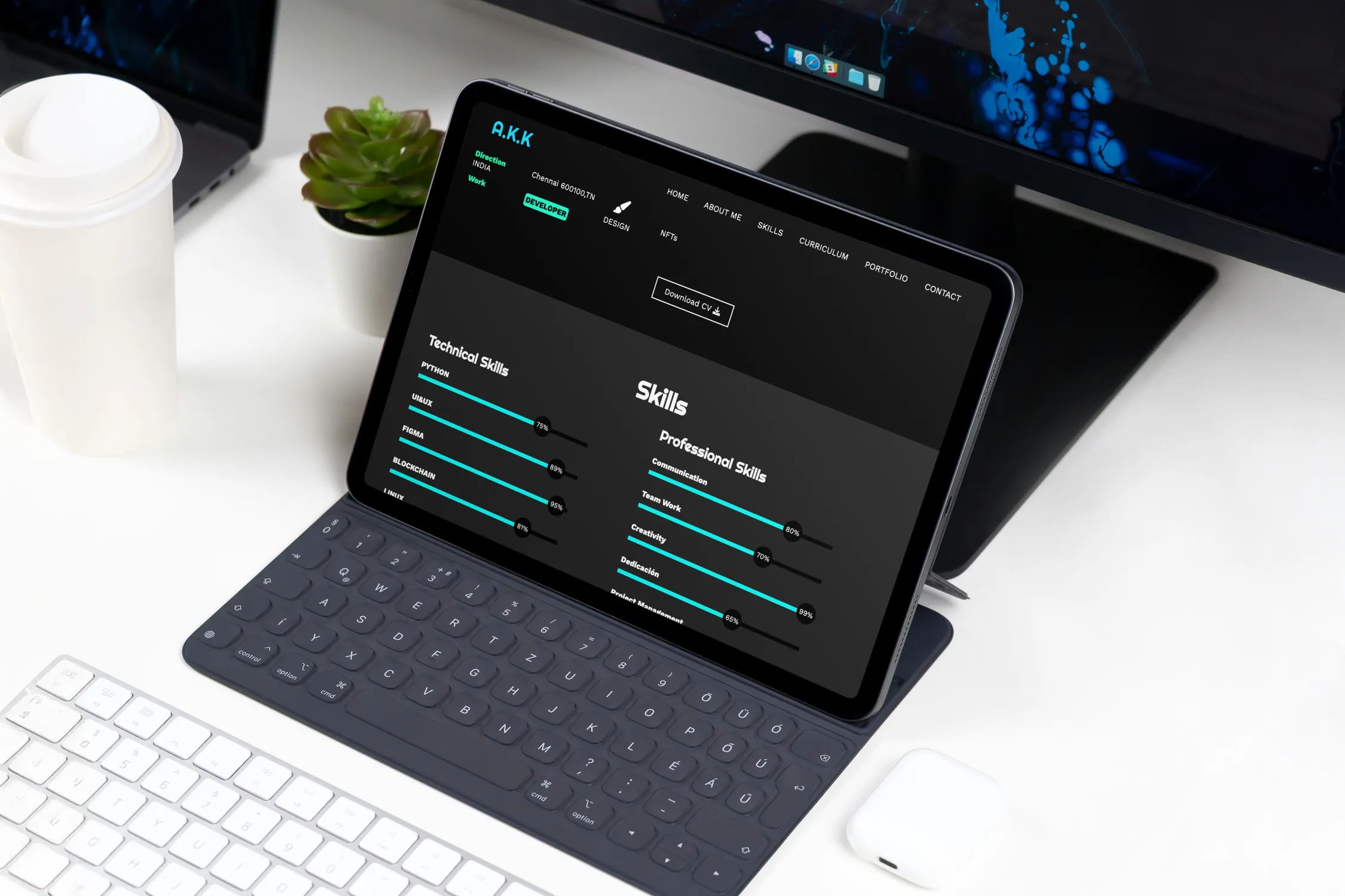A.K.K — Personal Portfolio project by Monakin Studio